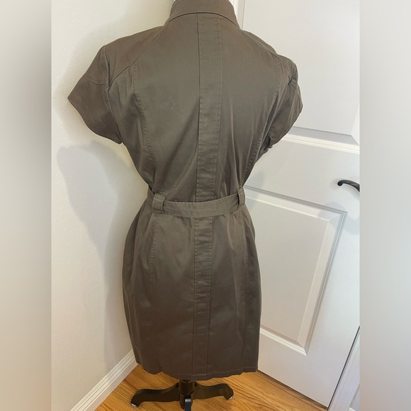 Calvin Klein Military Style Dress Size 14 Olive Green - Picture 5 of 9